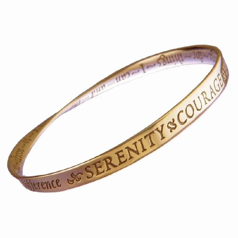 engraved leather bracelet-14K Gold Mobius Serenity Prayer Bracelet