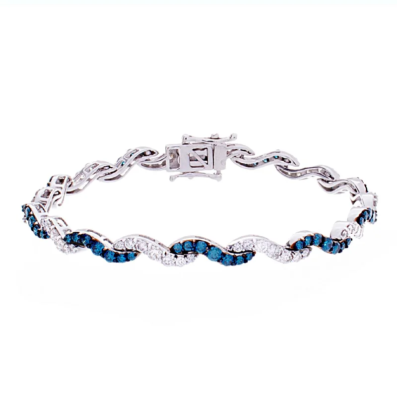 minimalist stone bracelet for men-Blue Diamond Bracelet