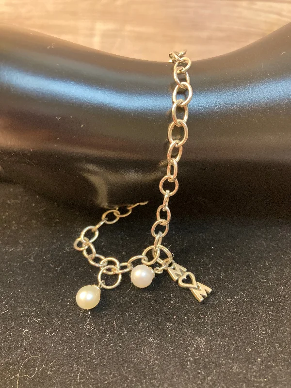 adjustable pearl charm bracelet-Bracelet Sterling Silver By Cmb