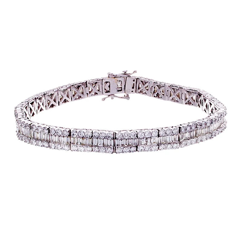 men's sterling silver bracelet-Diamond Bracelet - TDB1843 8