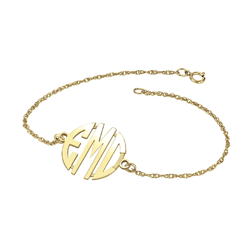 stackable charm bracelets for women-Fink's 20mm Original Monogram Bracelet