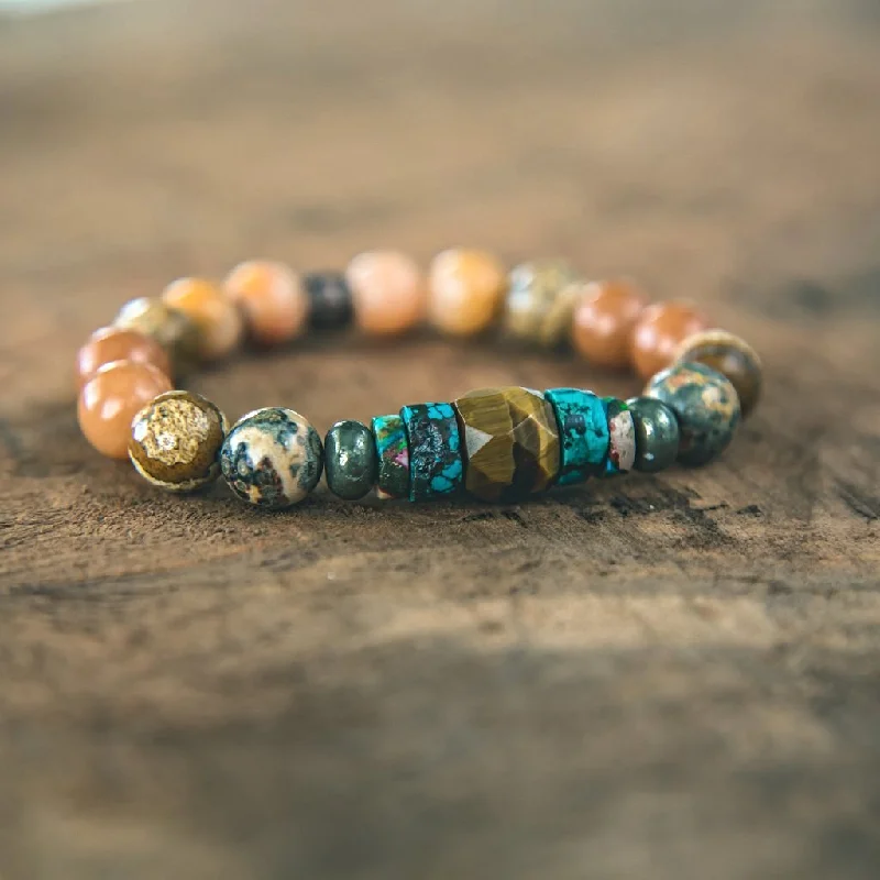 stylish leather bracelet for women-Highest Potential: Tiger's Eye, Opal, Turquoise, Pyrite, Jasper Energy Bracelet