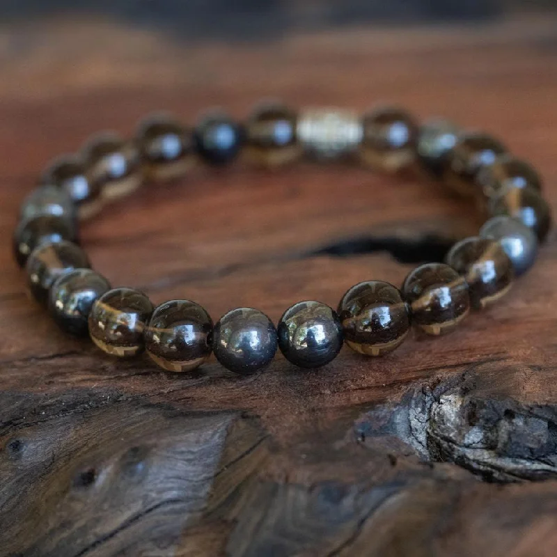 natural charm gemstone bracelet-I Am Strong: Men's Healing and Protection Bracelet