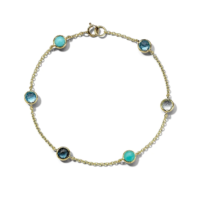 charm bracelet with pearls-IPPOLITA Lollipop 6 Stone Station Bracelet In Waterfall