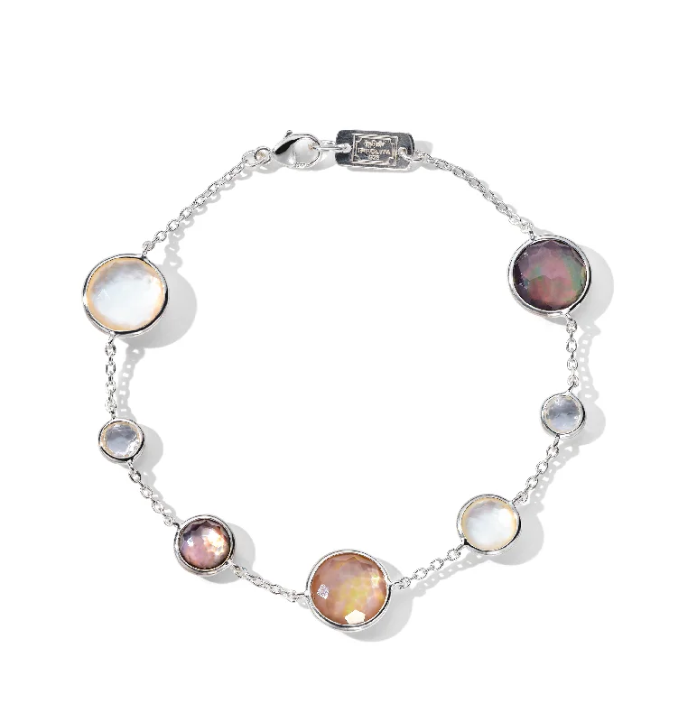 adjustable chain bracelet for men-IPPOLITA Lollipop 7-Stone Link Bracelet in Sabbia