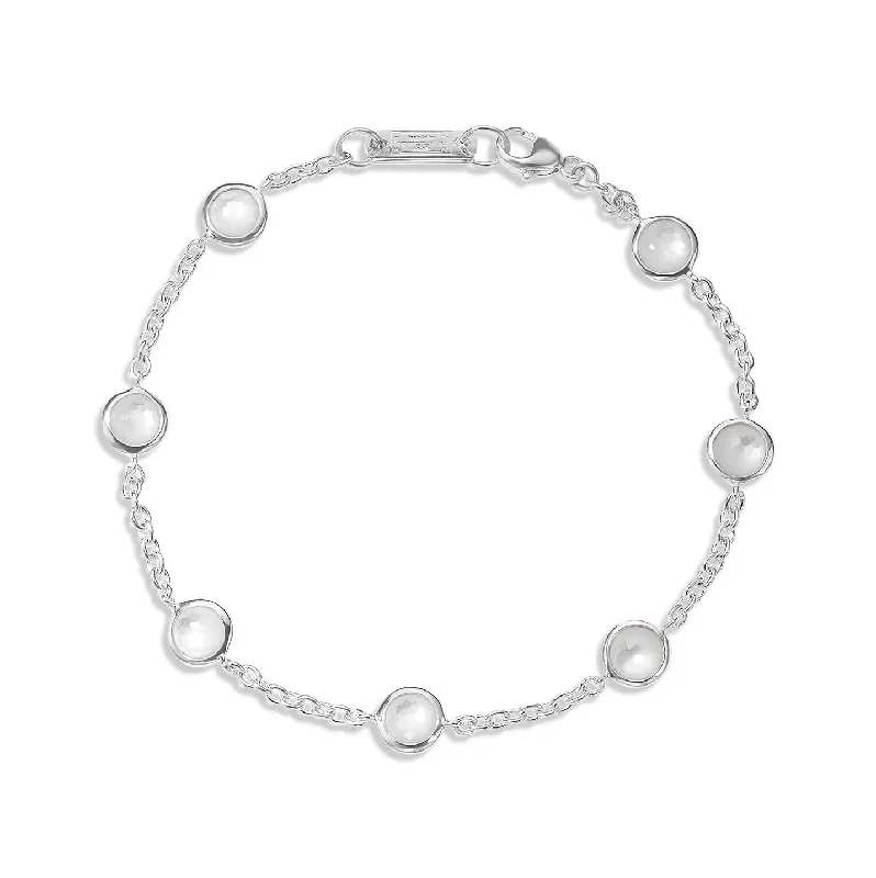 personalized diamond bracelet-IPPOLITA Lollipop® Sterling Silver Gemstone Station Bracelet in Mother-of-Pearl