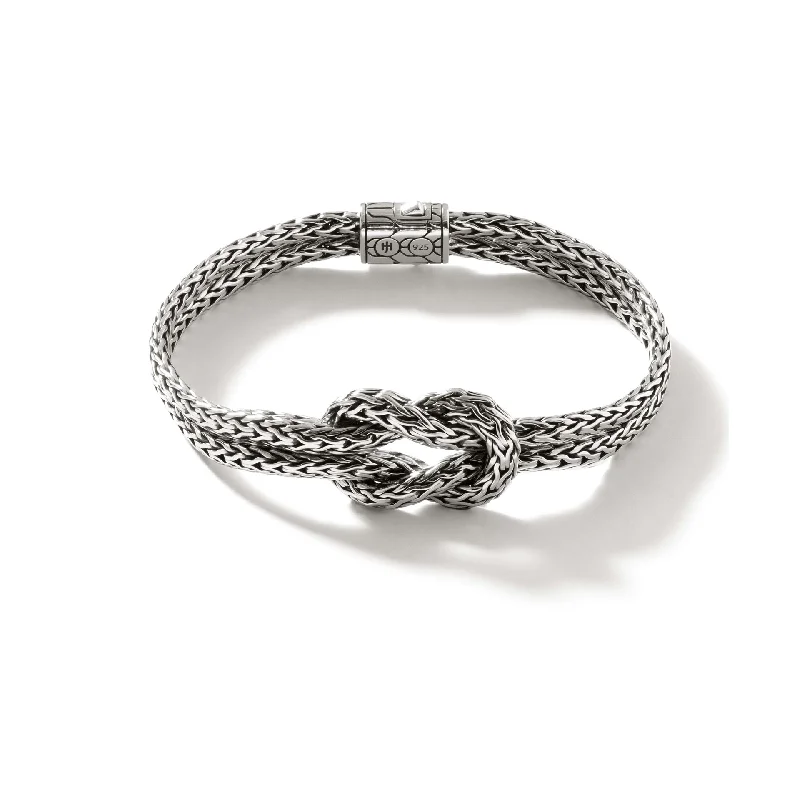 matching bracelets for couples-John Hardy Classic Chain Sterling Silver Slim Double Row Bracelet, 3.5mm