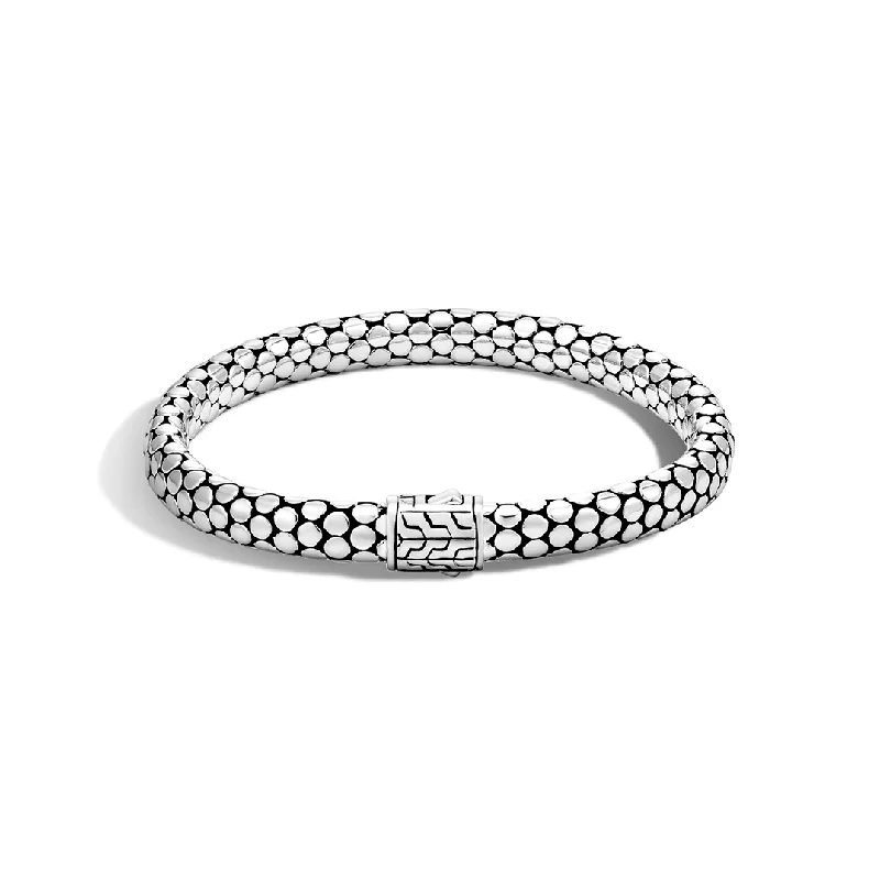 stylish leather cuff bracelet-John Hardy Dot Sterling Silver 6.5mm Bracelet