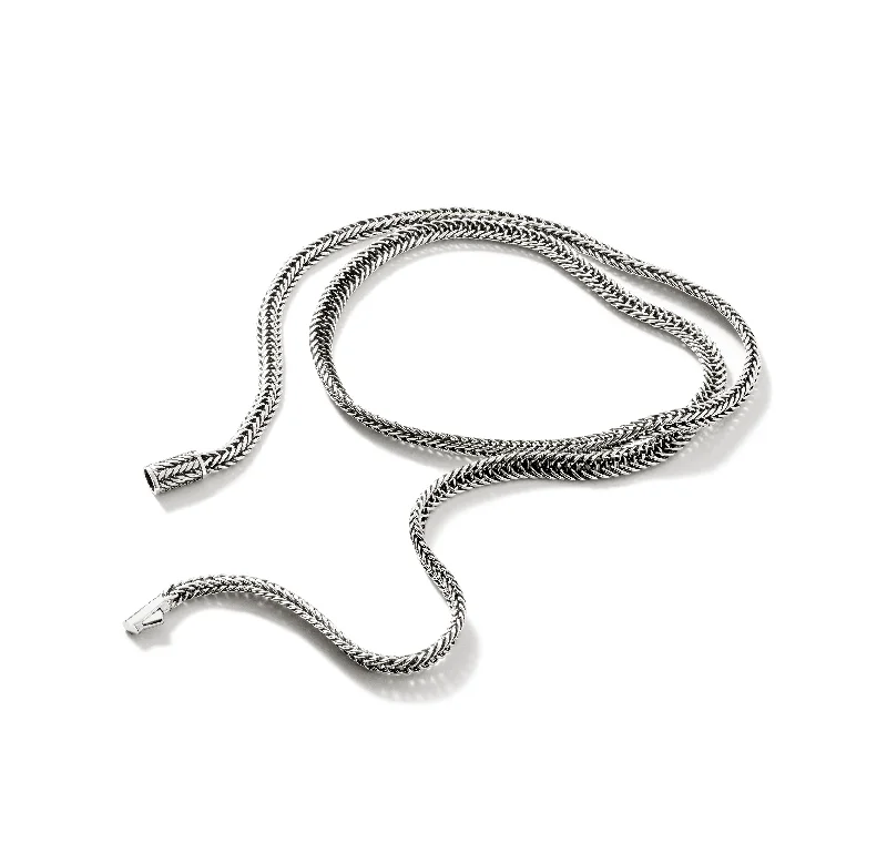 custom silver bracelet for women-John Hardy Silver Chain Triple Wrap Bracelet