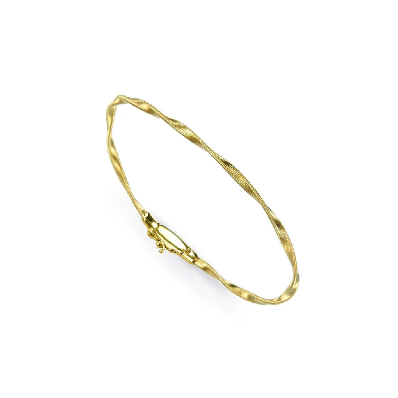 personalized gold charm bracelet-Marco Bicego Marrakech 18K Yellow Gold Twist Bracelet