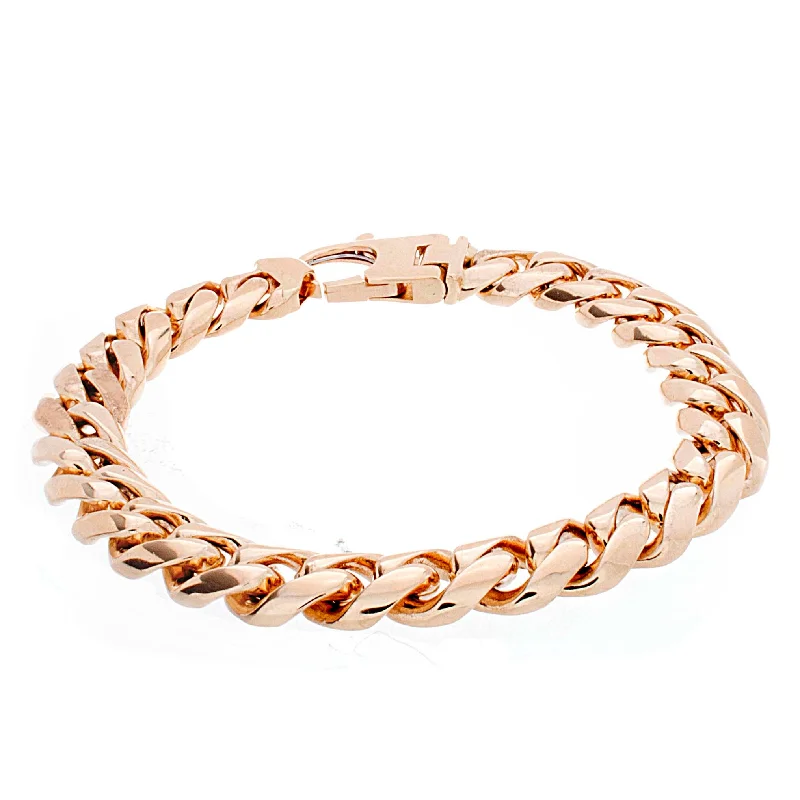 unique gold bracelet for women-Miami Cuban Bracelet 8.5"