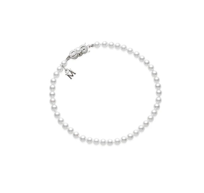 custom beaded cuff bracelet-Mikimoto 6.5mm A Akoya Pearl Bracelet