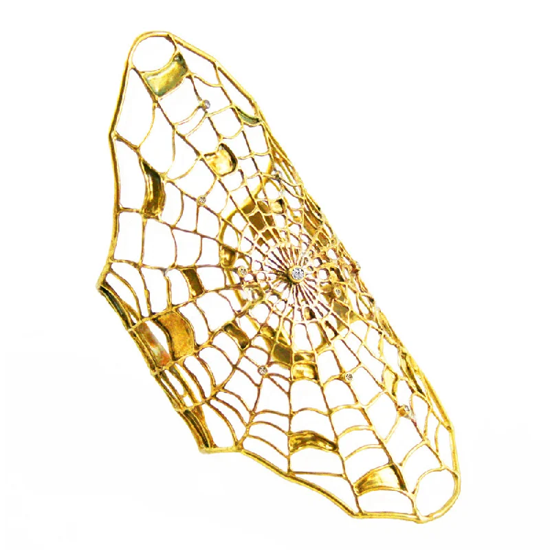 women’s charm bangle bracelet-Filled Spider Web Bracelet