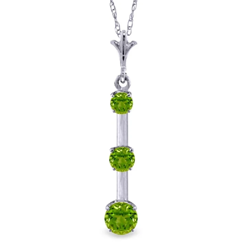 custom infinity heart necklace-1.25 Carat 14K White Gold Since You Know Peridot Necklace