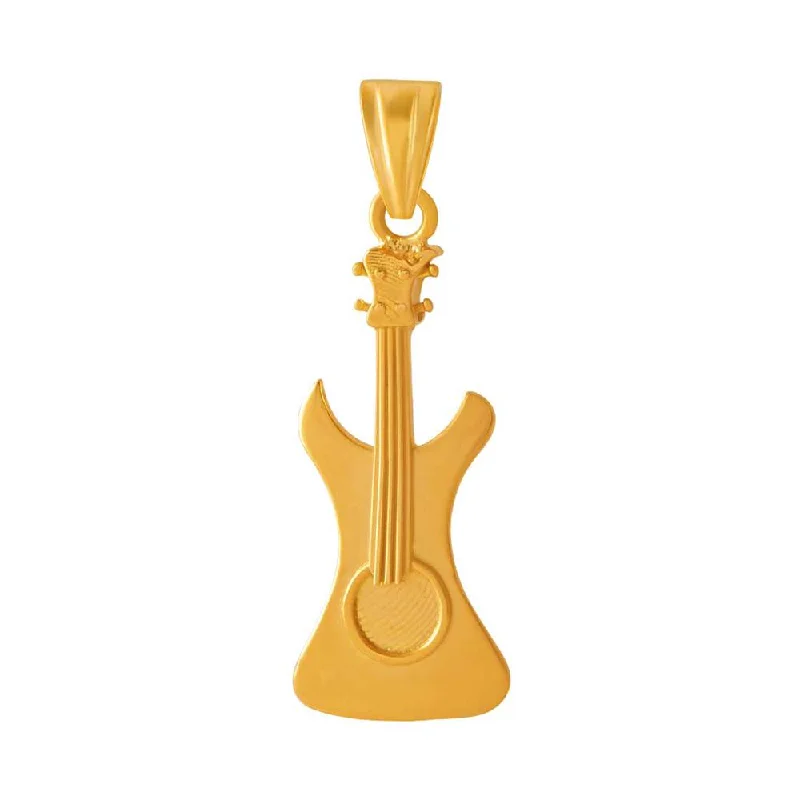 zodiac pendant necklace for women-14k Guitar Style Gold Pendent