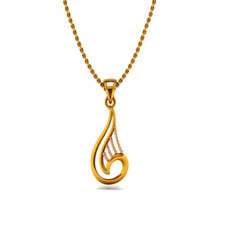 custom infinity heart necklace-14KT (585) Yellow Gold Pendant For Women