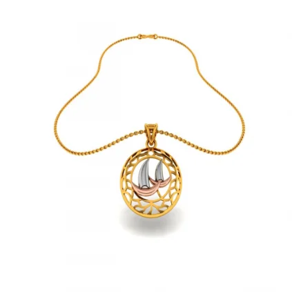 men’s gold pendant necklace-14KT (585) Yellow Gold Pendant For Women