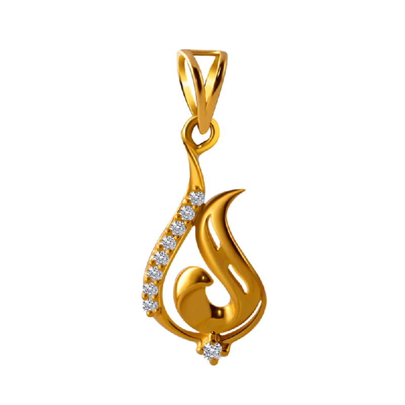 charm necklace for friends-14KT (585) Yellow Gold Pendant For Women