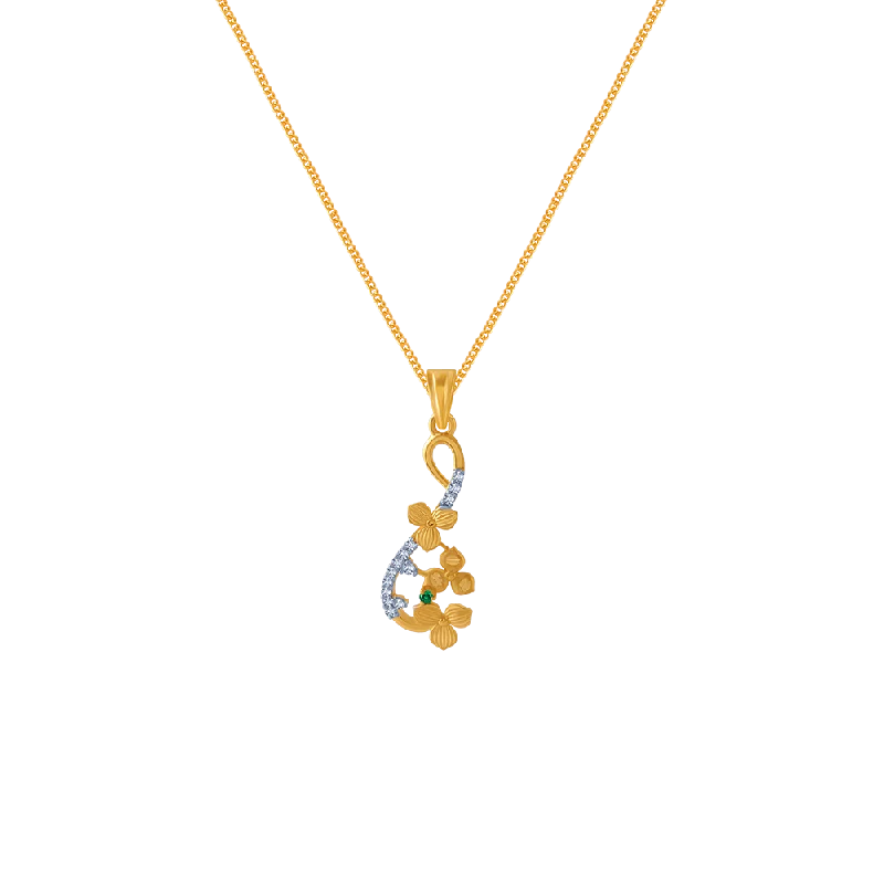 custom engraved heart necklace-14KT (585) Yellow Gold Pendant For Women