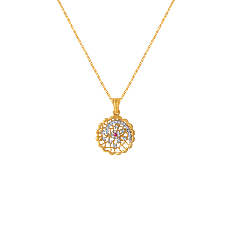 unique heart pendant necklace-14KT (585) Yellow Gold Pendant For Women