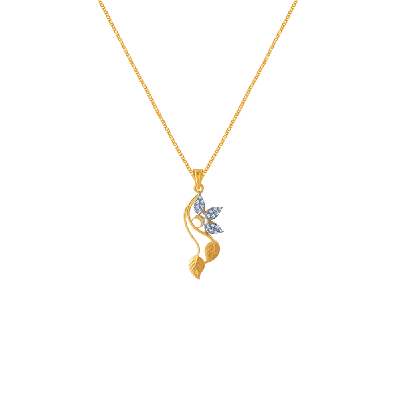 handmade charm necklace-14KT (585) Yellow Gold Pendant For Women