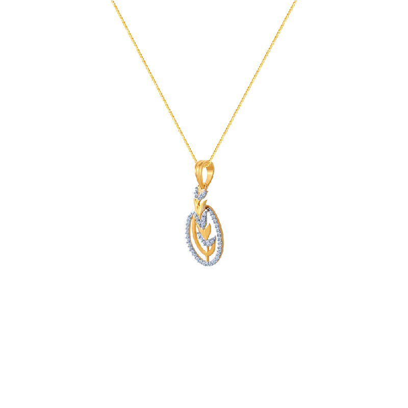 silver coin necklace-14KT (585) Yellow Gold Pendant For Women