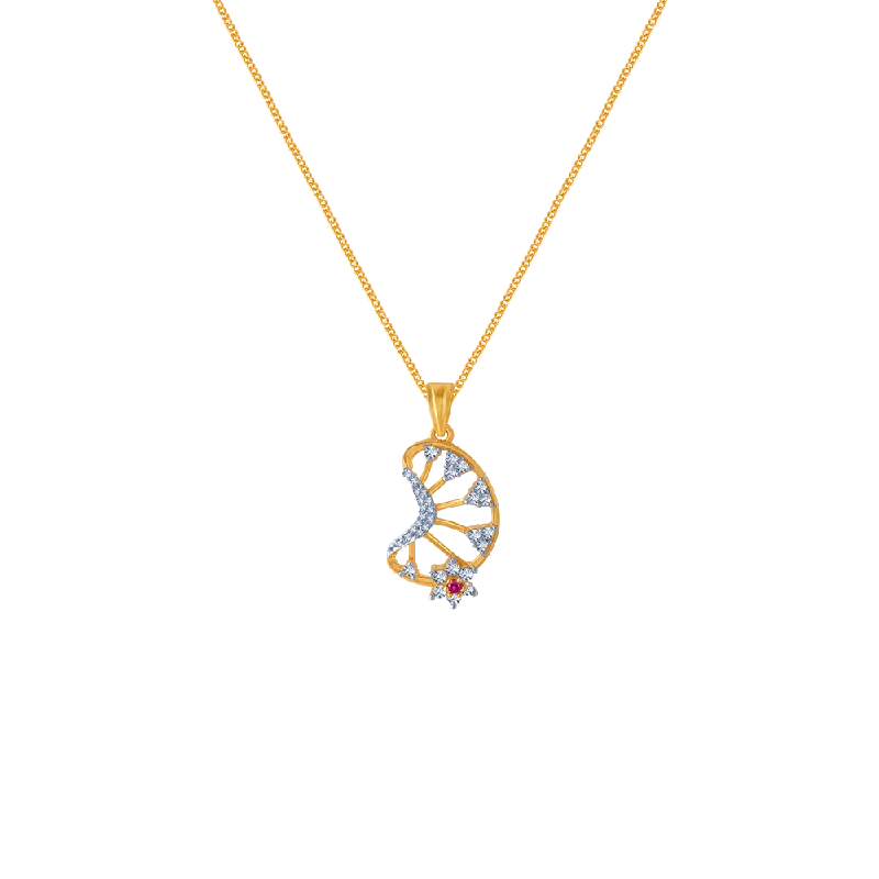 custom engraved gold pendant-14KT (585) Yellow Gold Pendant For Women