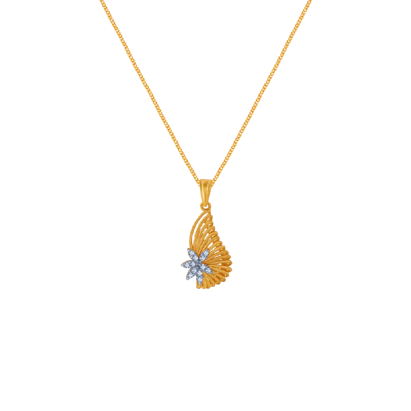 charm necklace for friends-14KT (585) Yellow Gold Pendant For Women