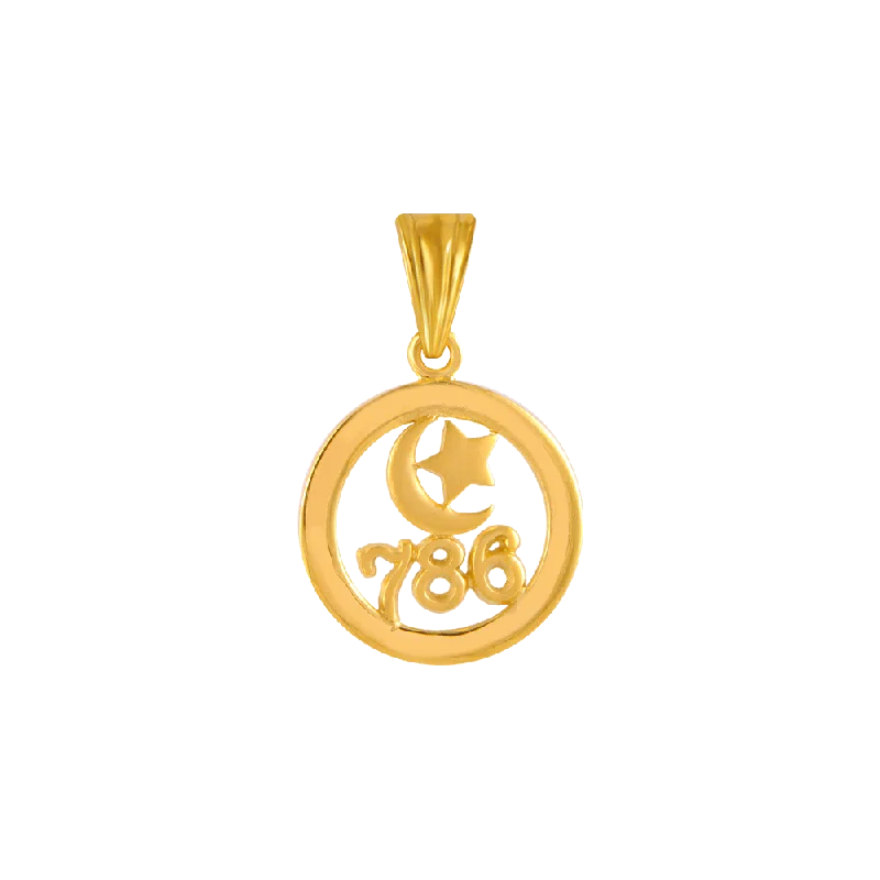 rose gold initial necklace-14KT (585) Yellow Gold Pendant For Women