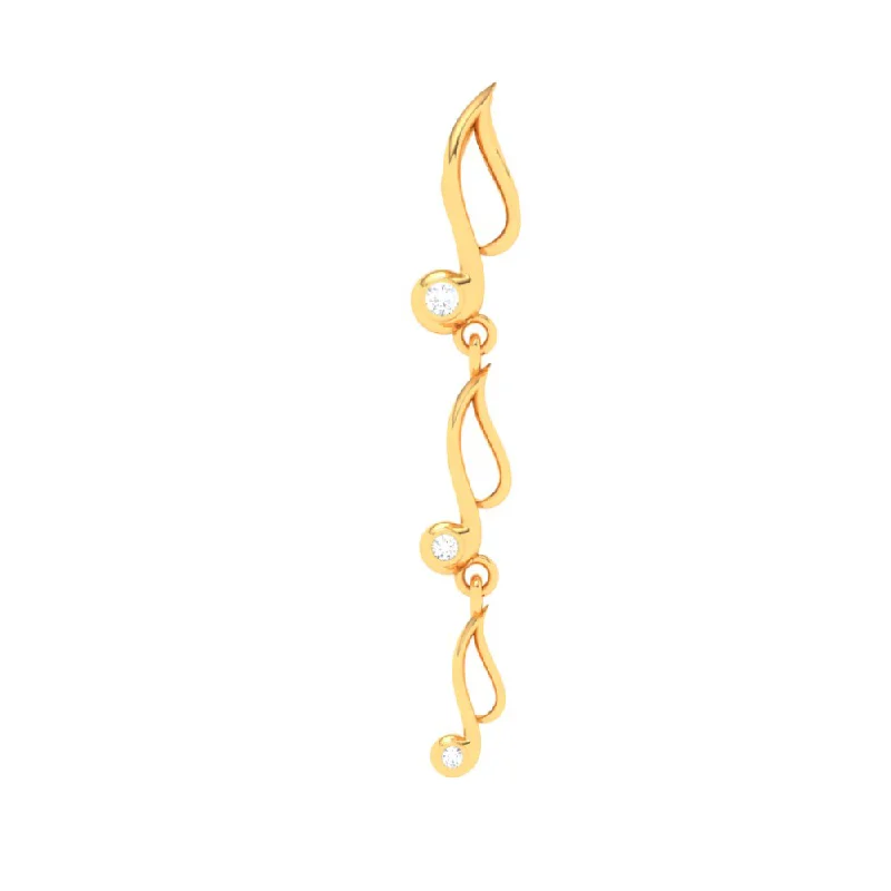 gemstone charm pendant necklace-14KT Musical Note Drop Gold Pendant From Amazea Collection