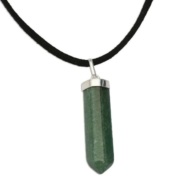 custom birthstone necklace for mom-NOVICA Powerful Essence in Green, Quartz pendant necklace