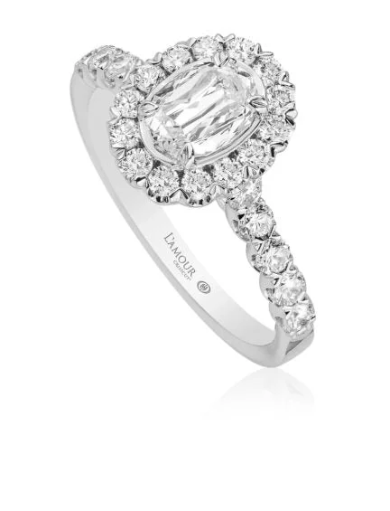 custom designed engagement rings for women-Christopher Designs L'Amour Crisscut® Oval Diamond Engagement Ring