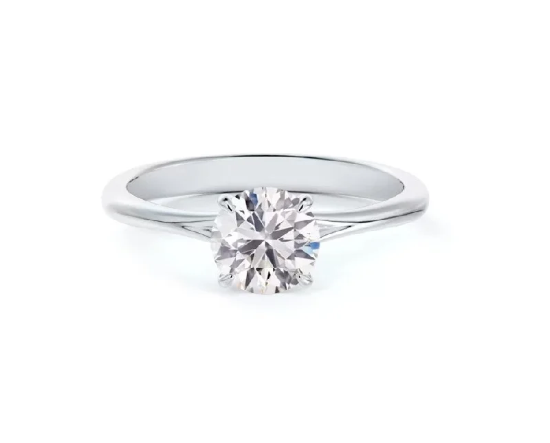 custom engraved rings for women-Forevermark Icon™ Setting Round Engagement Ring