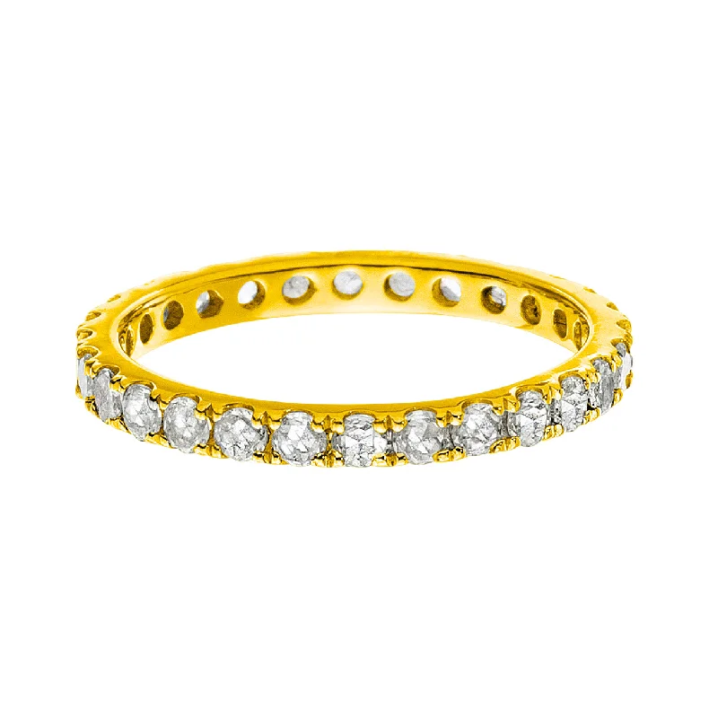 custom wedding rings with diamond accents-Josephine Band Yellow Gold White Diamond 2mm