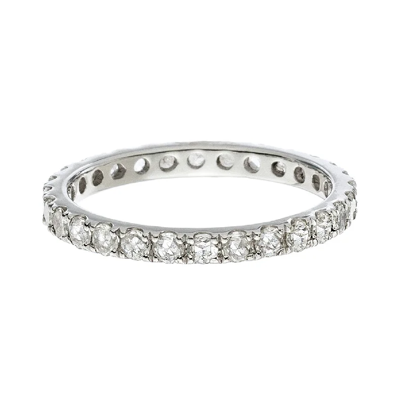 diamond wedding rings with channel-set stones-Josephine Band White Gold Diamond 2mm