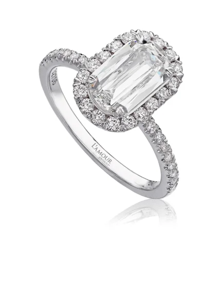 women’s diamond rings with round-cut stones-L’Amour Crisscut® Diamond Engagement Ring