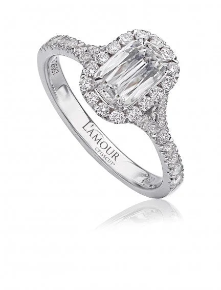 simple engagement rings for men with diamonds-L’Amour Crisscut® Diamond Engagement Ring