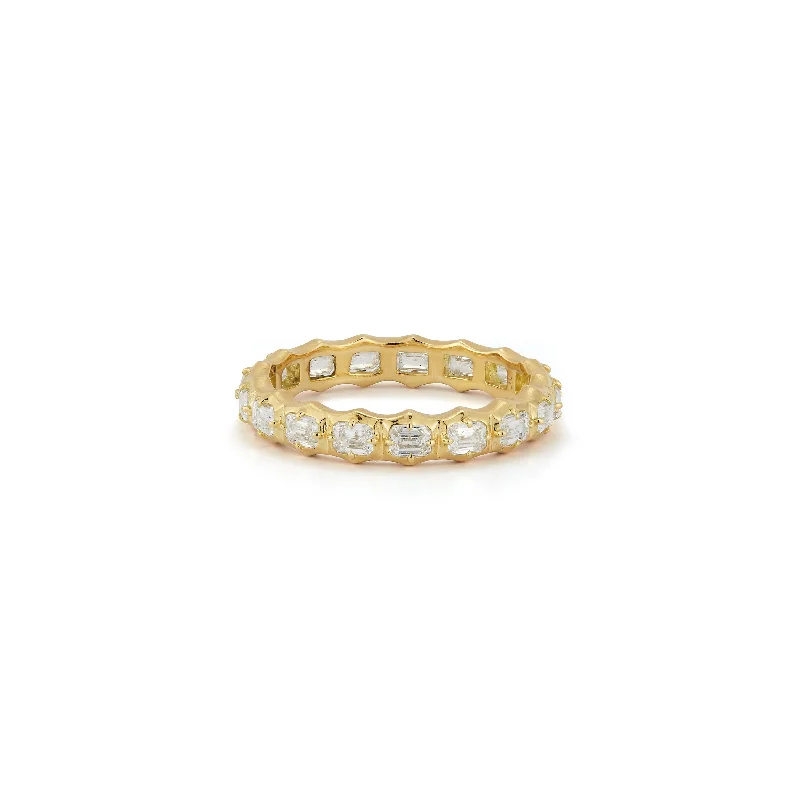 vintage-style rings for women with emeralds-Vanguard Eternity Band