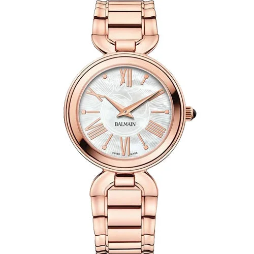 watches with sapphire glass for scratch resistance-Balmain Madrigal Lady II White Dial Women 32mm