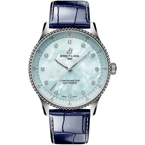 luxury men’s watches with signature craftsmanship-Breitling Navitimer Blue Dial Women 32mm