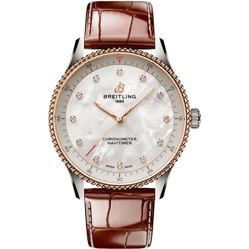 watches for women with clear dial and easy-to-read hands-Breitling Navitimer Off white Dial Women 32mm