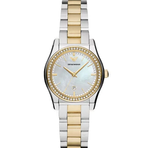 customizable women’s watches with color straps-Emporio Armani Federica Mother-Of-Pearl Dial Women 32mm