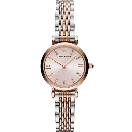 smartwatch with sleep tracking and fitness functions-Emporio Armani Gianni T-Bar Pink Dial Women 28mm