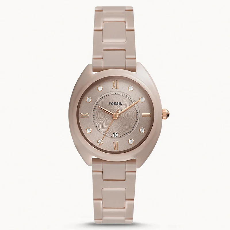 women’s watches with adjustable stainless steel bands-Fossil Gabby Salted Caramel Dial Women 34mm