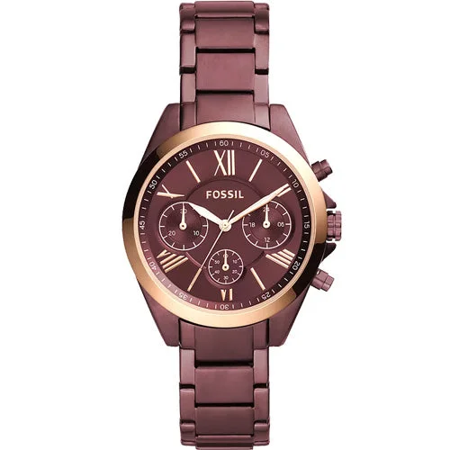 watches with rose gold accents for modern and elegant style-Fossil Modern Courier Red Dial Women