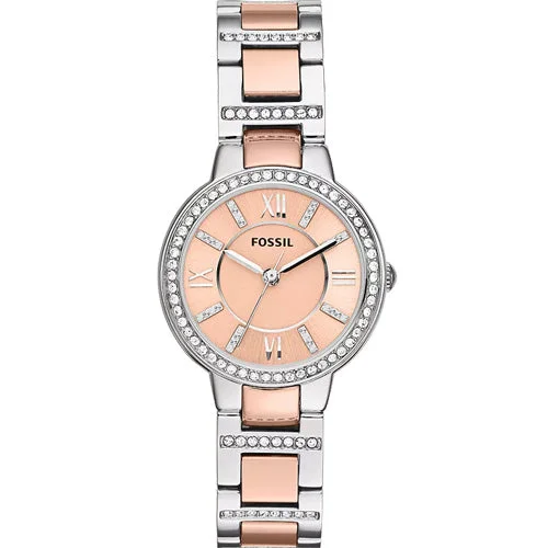 classic timepieces for men with automatic movement-Fossil Virginia Rose Gold Dial Women