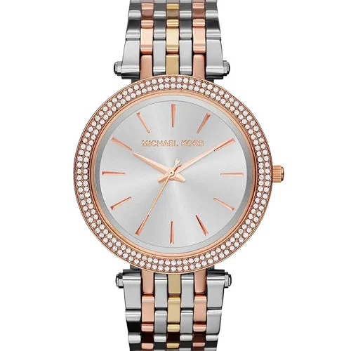 customizable watches for special events and gifting-Michael Kors Darci Silver Dial Women 40mm