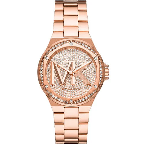 smartwatches for men with fitness and health features-Michael Kors Lennox Rose Gold Dial Women 37mm