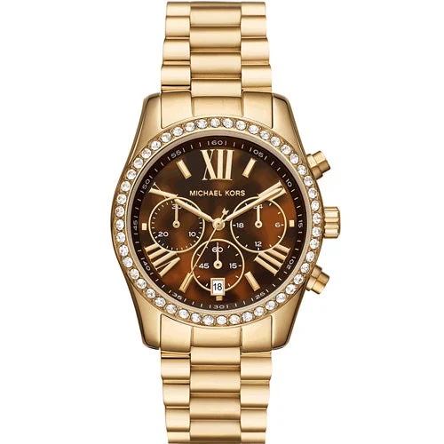 waterproof sport watches for hiking and outdoor adventures-Michael Kors Lexington Brown Dial Women 38mm