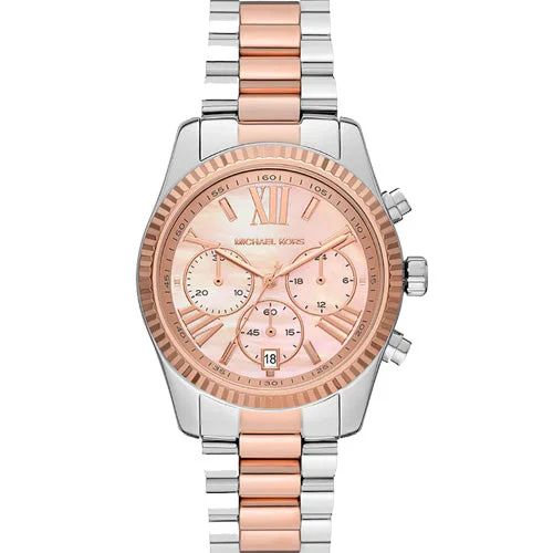 best watches for fashion-conscious women with stylish designs-Michael Kors Lexington Mother-Of-Pearl Dial Women 38mm